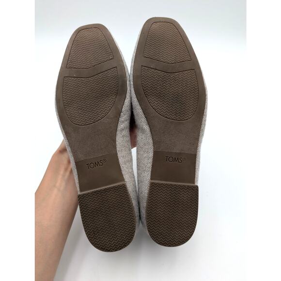 Toms Briella Shimmer Twill Slip-On Ballet Flats Women's Natural Size US8 EU38.5 - Picture 7 of 10
